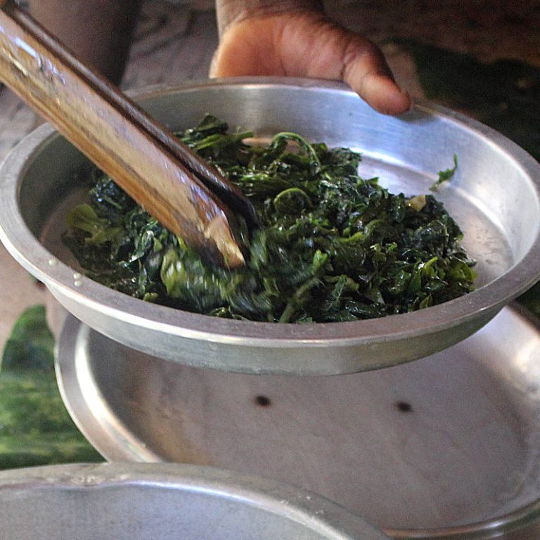 slippery cabbage coconu milk